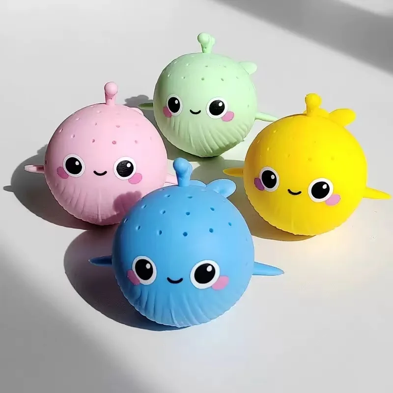 Giocattoli da Bagno per Bambini, Spugna Assorbente a Forma di Balena, Giocattoli Antistress, Gioco d'Acqua Estivo per Bambini, Giocattolo Morbido per Bambini - immagine 5