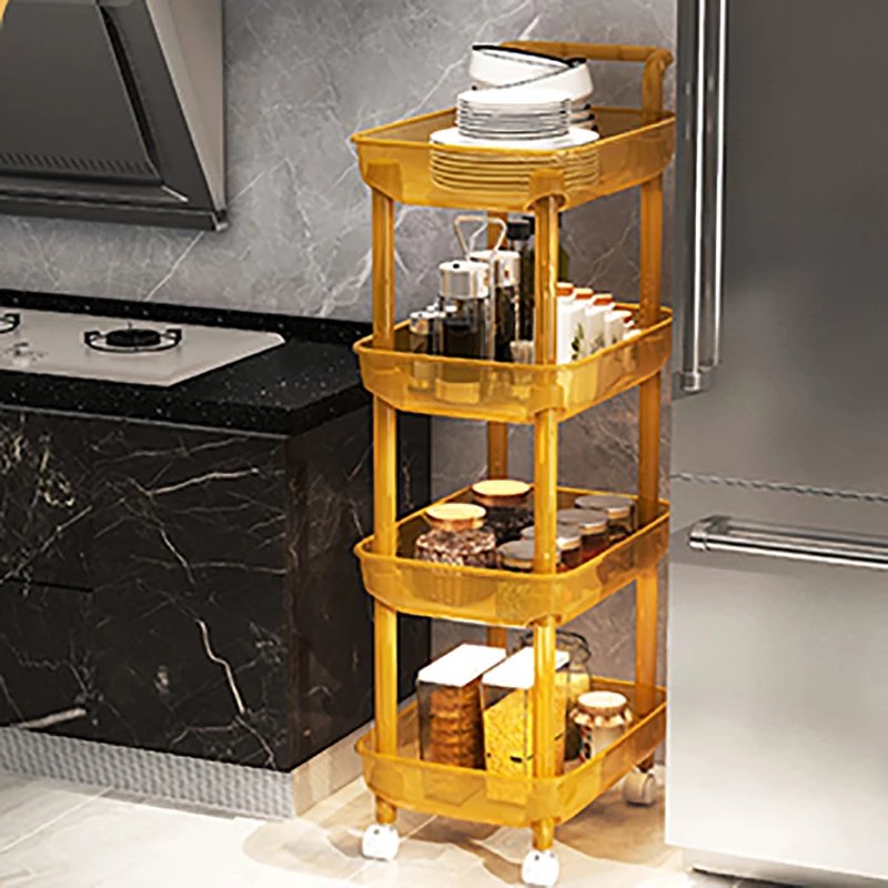 

Rolling Storage Cart Trolley Shopping Cabinets Kitchen Islands Trolleys Organizer Carrito Plegable Restaurant Furniture SQC