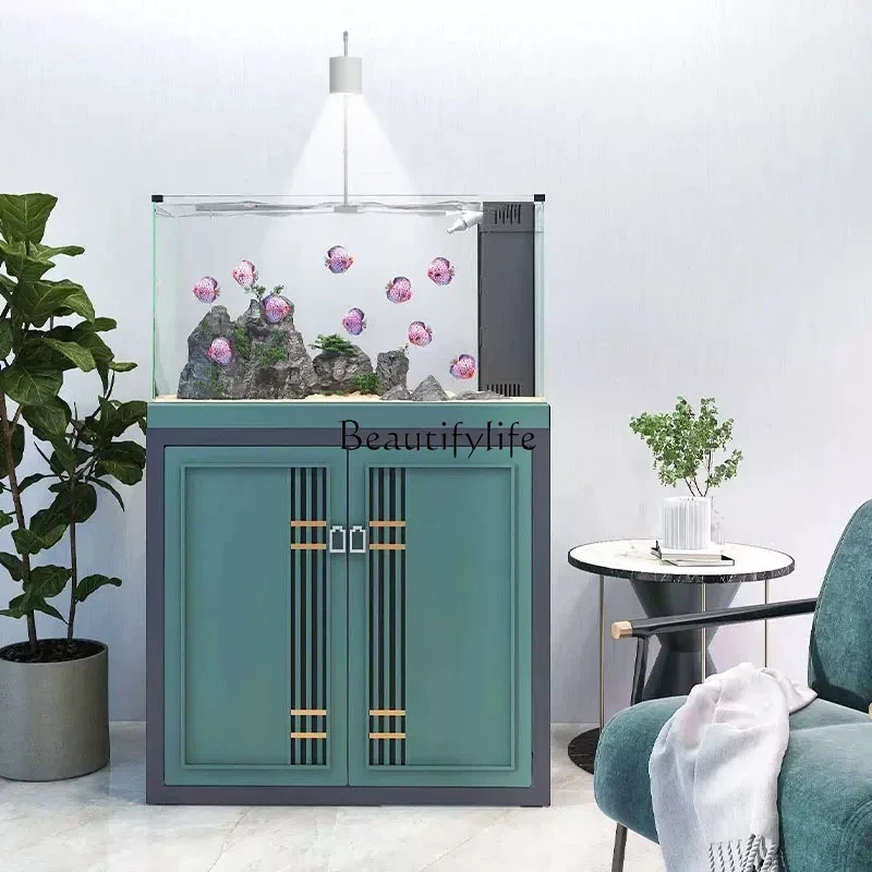 

Living Room Fish Tank Special Cylinder Super White Household Bottom Filter Ecological Aquarium