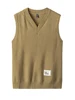 New Autumn and Winter Men's Knit Pullover Solid Color V-neck Shirt Men's Fashion Warm Casual Sweater Short Top Clothing 2