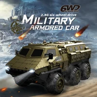 New 1:16 6WD Armored RC Car Simulation Military Transport Truck 360° Stunt High-speed Climbing 2.4G Remote Control Model Boy Toy 2