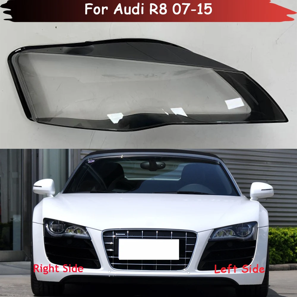 

Auto Head Lamp Light Case For Audi R8 2007-2015 Car Front Headlight Lens Cover Lampshade Glass Lampcover Caps Headlamp Shell