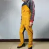 Heavy Duty Welding Clothing Cowhide Leather Welding Apron Split Leg Heat Resistant Bib Apron with Pockets Tool for Men Women 1
