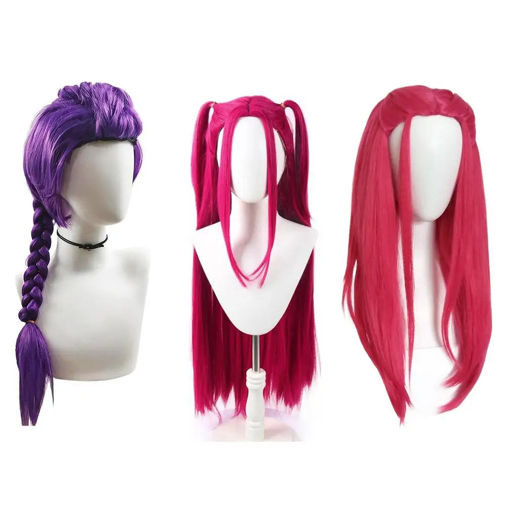 Perruque Anime Chasseur Violette - Cosplay, Halloween, Tresses Longues, Fibres Résistantes à La Chaleur - 11