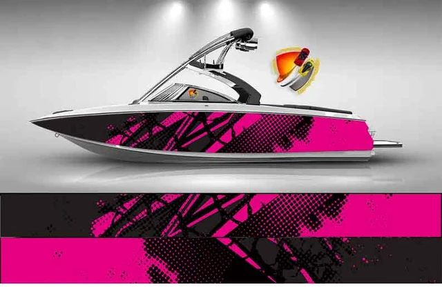 Jumping Seabass Yellow Modern Lines Graphic Boat Vinyl Wrap Decal Fishing  Bass Pontoon Sportsman Tenders Console Bowriders Deck - Car Stickers -  AliExpress