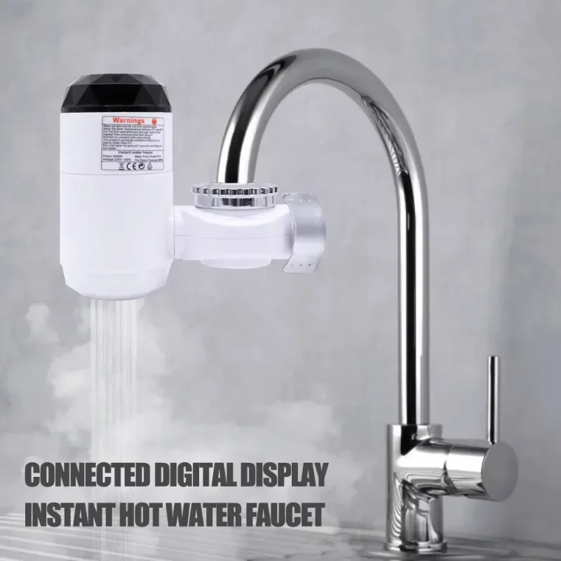 Kitchen Instant Eectric Water Heater Tap Hot Water Faucet Heater Cold Heating Faucet Tankless Instantaneous Water Heater Home 3