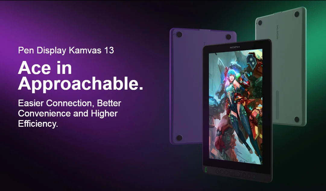 Huion Kamvas 13 液晶ペンタブレット本体　紫 HUION 液タブ Kamvas 13 紫 HUION KAMVAS13 液晶ペンタブレット 紫 2