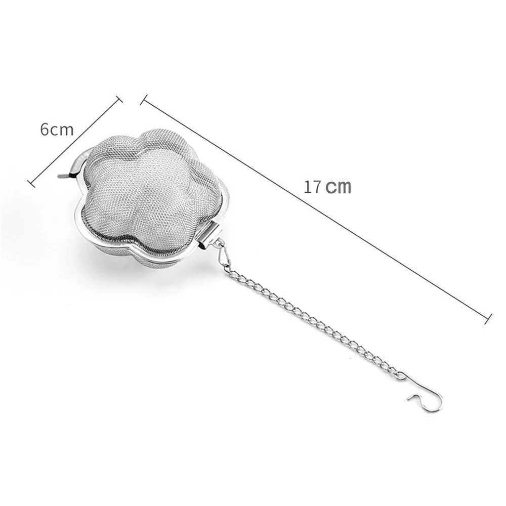 10pcs Flower Shape Reusable Stainless Steel Fine Mesh Tea Infuser Ball for Loose Leaf Tea Straine