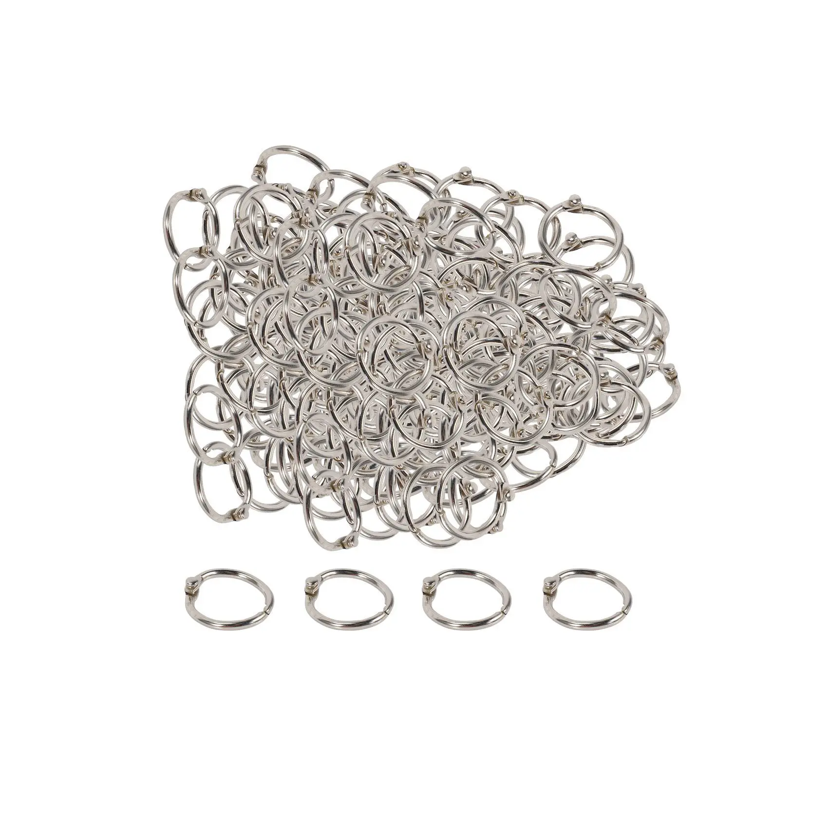 

100Pcs 19Mm Loose Leaf Binder Rings Key Rings Book Rings Binder Rings for Scrapbook/Album/Craft