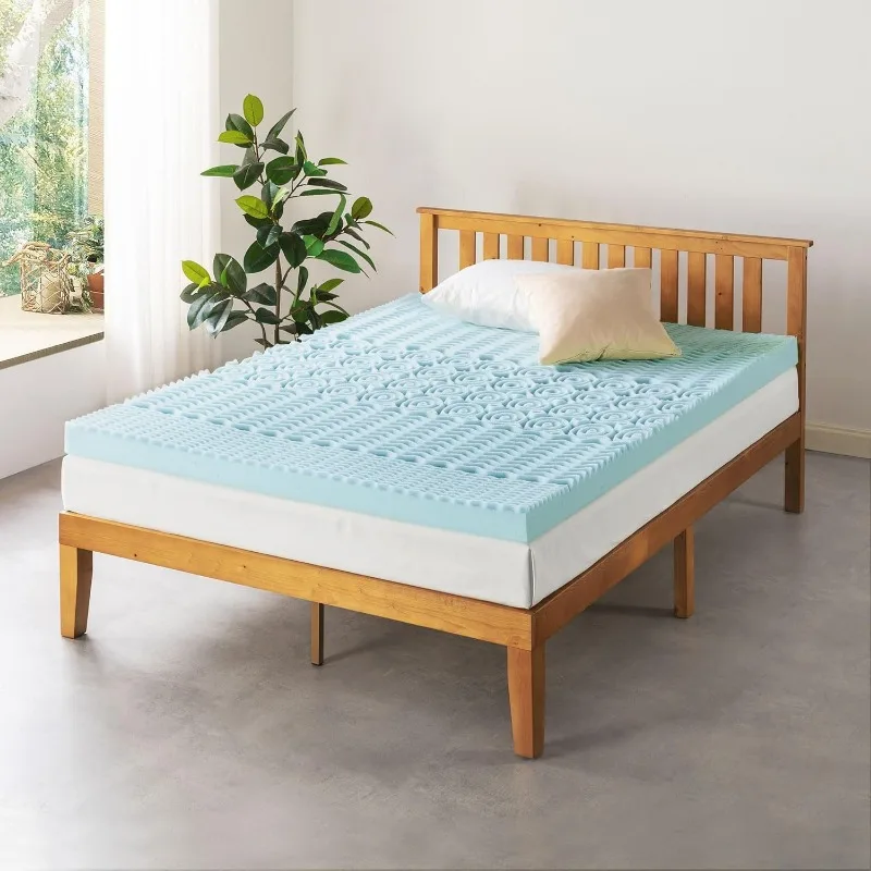 4 Inch 5-Zone Memory Foam Mattress Topper, Gel Infusion 3