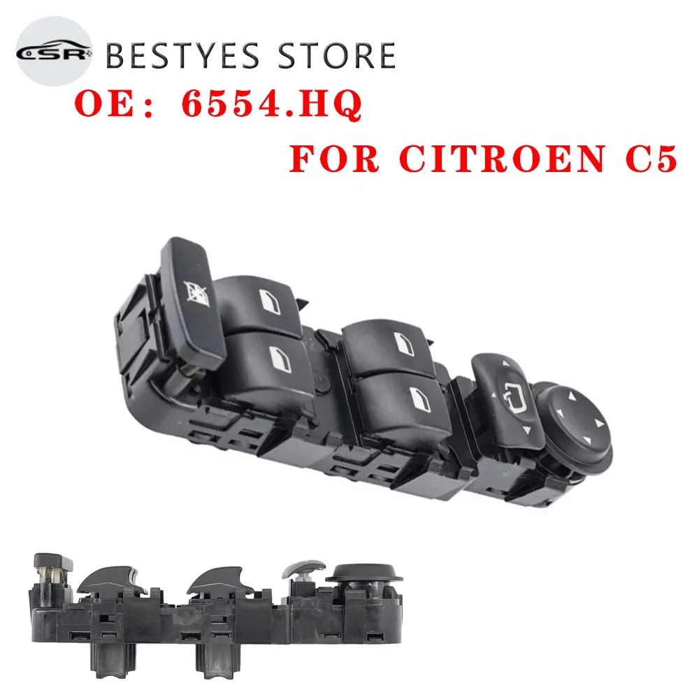 

6554. HQ for Citroen C5 Automotive Parts Window Regulator Switch Electric Window Control Switch for Citroen.2002 to 2008