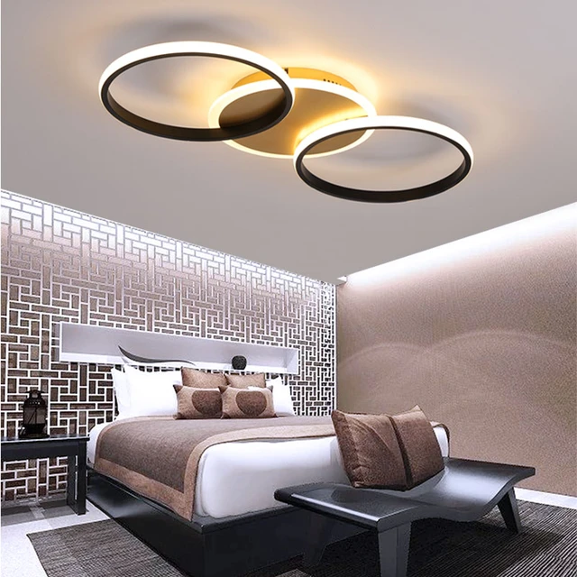 Plafonnier LED rond en forme de ventilateur, design moderne et minimaliste,  luminaire de plafond, idéal pour une salle à manger, une chambre à coucher  ou un salon - AliExpress