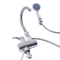Chauffe-eau électrique instantané 3000 W, 360 °   Robinet électrique rotatif à travers le chauffage avec douche, écran d'affichage numérique LCD 5