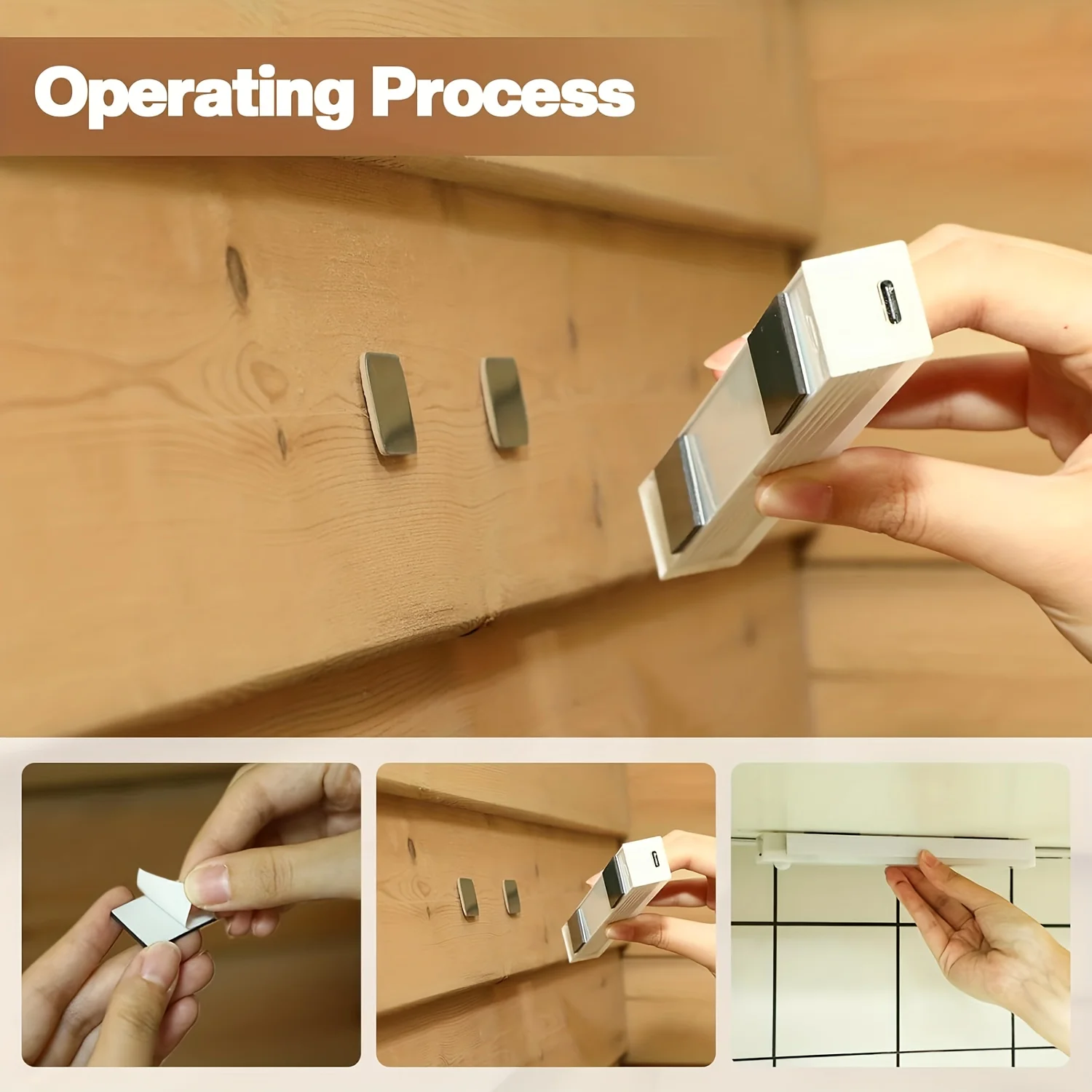 Wireless Motion Sensor LED Night Light Lamp - USB & Battery Powered