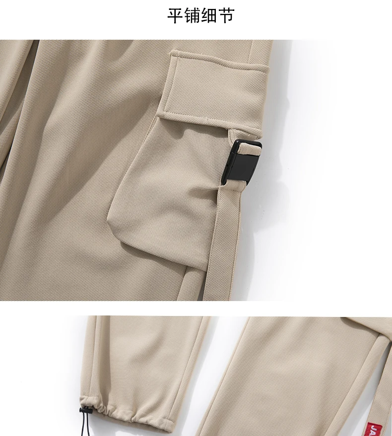 Description Picture 5 of itemTrendy casual pants for men style ruffled multi pocket workwear pants loose fitting sports