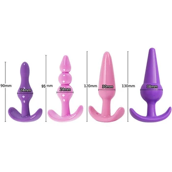 Soft Anal Dildo Butt Plug Prostate Massager Adult Gay Phalluses Anal Plug Beads G-spot Erotic Sex Toys For Men Women Products 5