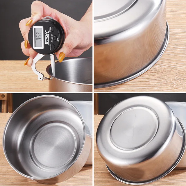 Boîte à déjeuner ronde en acier inoxydable pour micro-ondable, conteneurs de stockage scellés pour aliments de pique-nique, bol de conservation de la fraîcheur, accessoires de cuisine 5 pièces 5