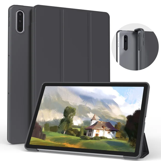 For Lenovo Tab P11 Pro Case & Lenovo Tab P11 Case TB-J606 Magnetic Tri-Fold Stand Tablet Cover for Lenovo tab P11 Plus TB-J616 Black
