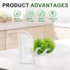 Herb Crisper Saver Container Refrigerator Side Opening Container Herb Vegetable Keeper Fresh Bottle Kitchen Gadgets 5