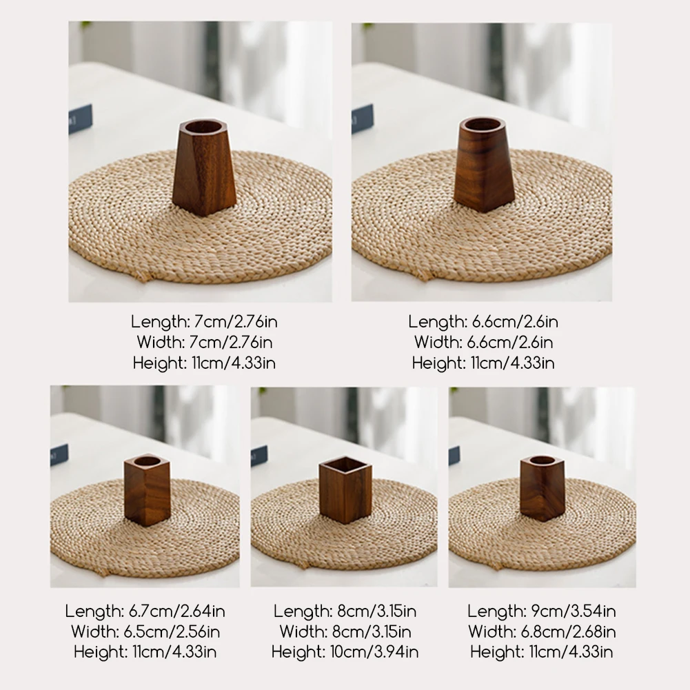 Vintage Walnut Wood Desktop Organizer and Pen Holder