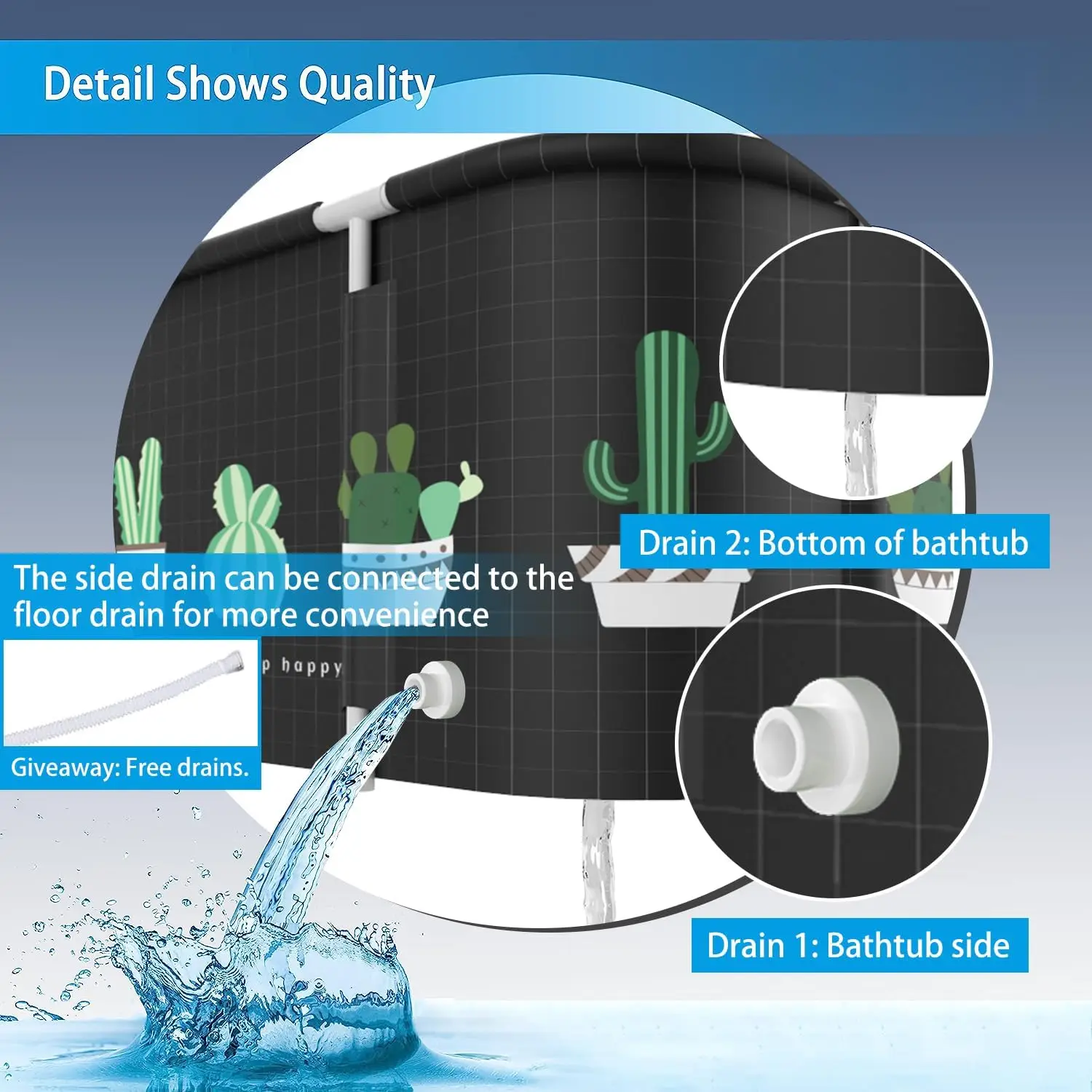 Separate Family Bathroom Japanese SPA Collapsible Tub, Ideal for Hot Bath Ice Bath