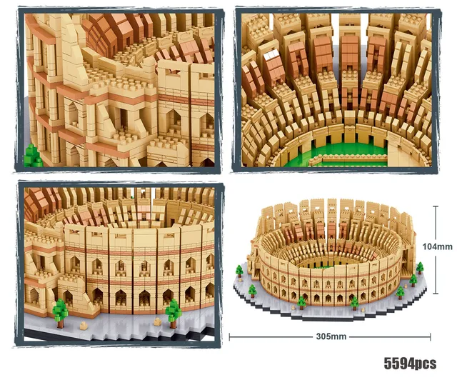 World Architecture Building Blocks Famous City Diamond Bricks Louvre Big Ben Colosseum Models Bricks Educational Toys Gifts 4