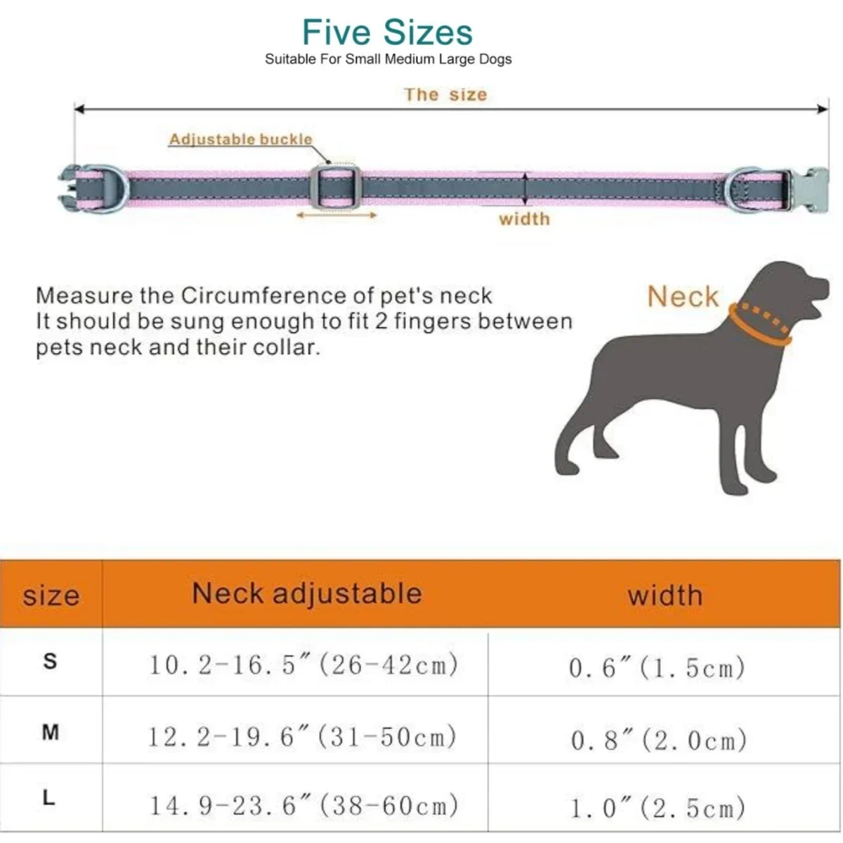 Adjustable Reflective Personalized Dog Collar - Image 3