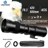 Lightdow Professional Telephoto Zoom Lens 420-800mm Manual Focus Lens with 67mm UV Filter USA ES Overseas Warehouse Delivery - Image 2