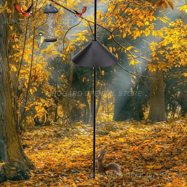 12 Hüvelyk Hüvelykes Ütésgátló Mókus Terelőlemez Összecsukható Függő Lapperfajtás Köré Tekercselés A Mókusálló Terelőlapok Kerti Dekorációja Fekete Sima - Image 6