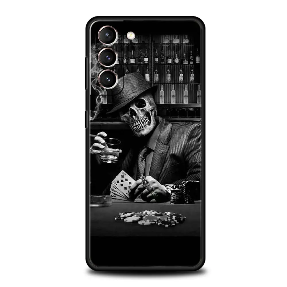 Grim Reaper Skull Skeleton Soft Black Phone Case