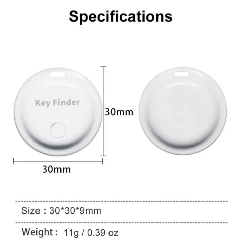 Mini GPS Tracker Bluetooth Tracker with Find My APP for Apple Locator Anti-Lose Reminder for Children Luggage Pet Bags Key iTag