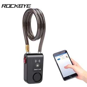 Rockbye Bluetooth Allarme blocco bicicletta 110dB Controllo APP Bici Moto Antifurto Allarme vibrazione Sicurezza Serrature allarme intelligenti