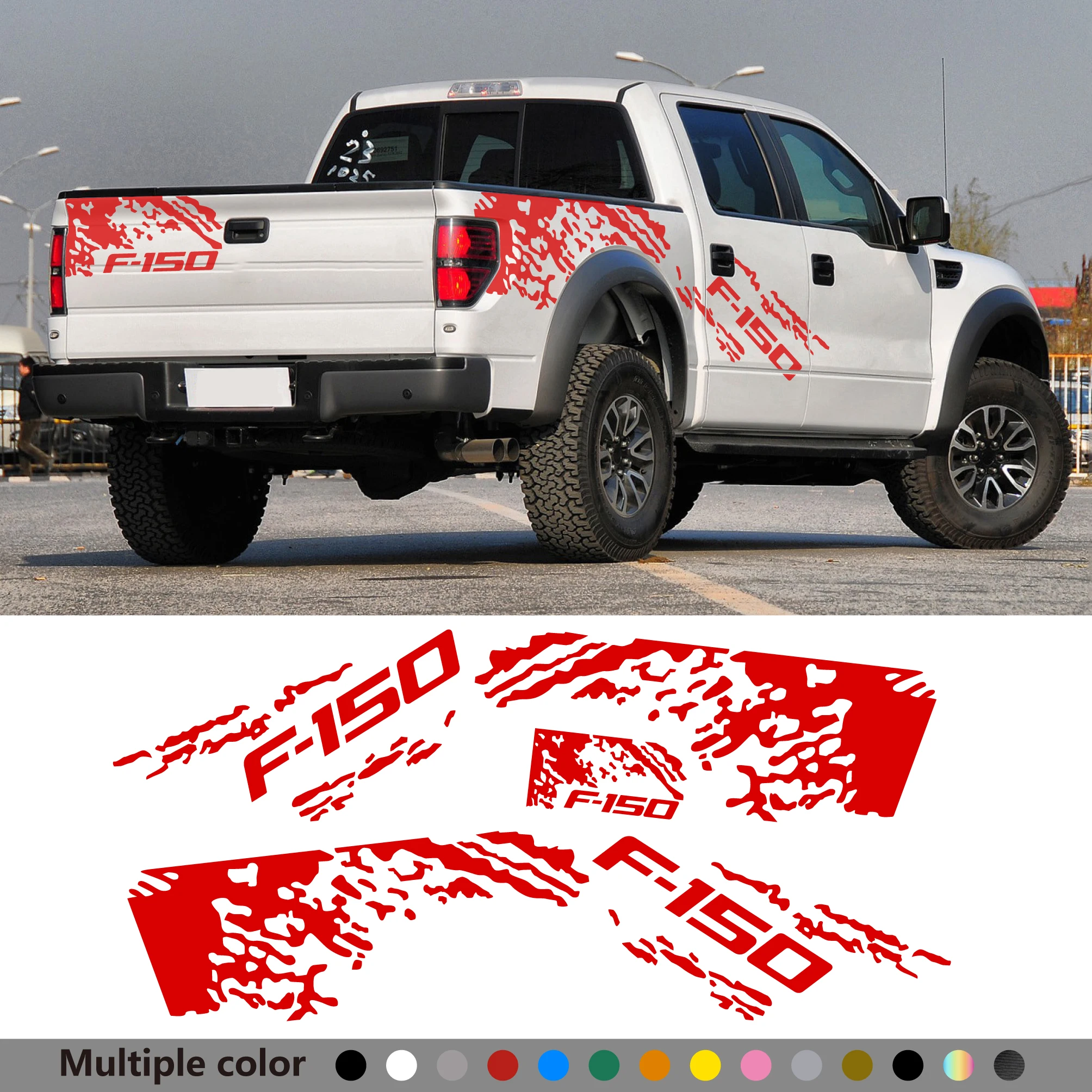 

Pickup Trunk Side Tailgate Stickers Apply For Ford Ranger Raptor F150 Truck Off Road Vinyl Decal Decor Auto Exterior Accessories