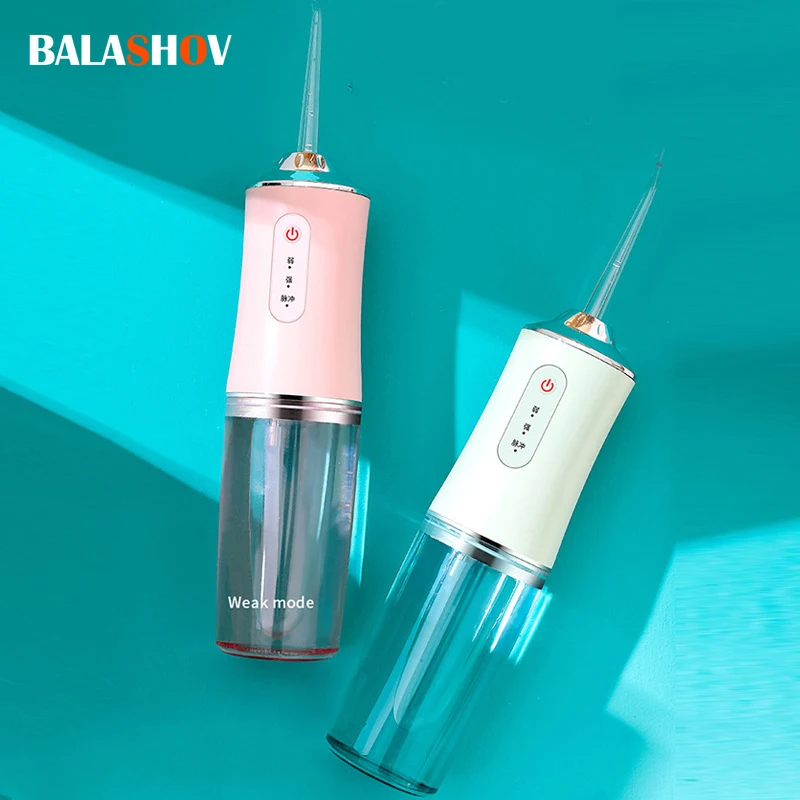 Oral Irrigator 3 Modes USB Rechargeable Portable Dental Water Jet Water Tank Waterproof Teeth Cleaner Dental Jet +1/4