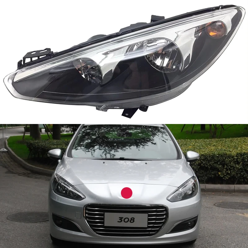 Car headlights for Peugeot 308 headlight assembly 2012 2014 high beams turn signals low beams