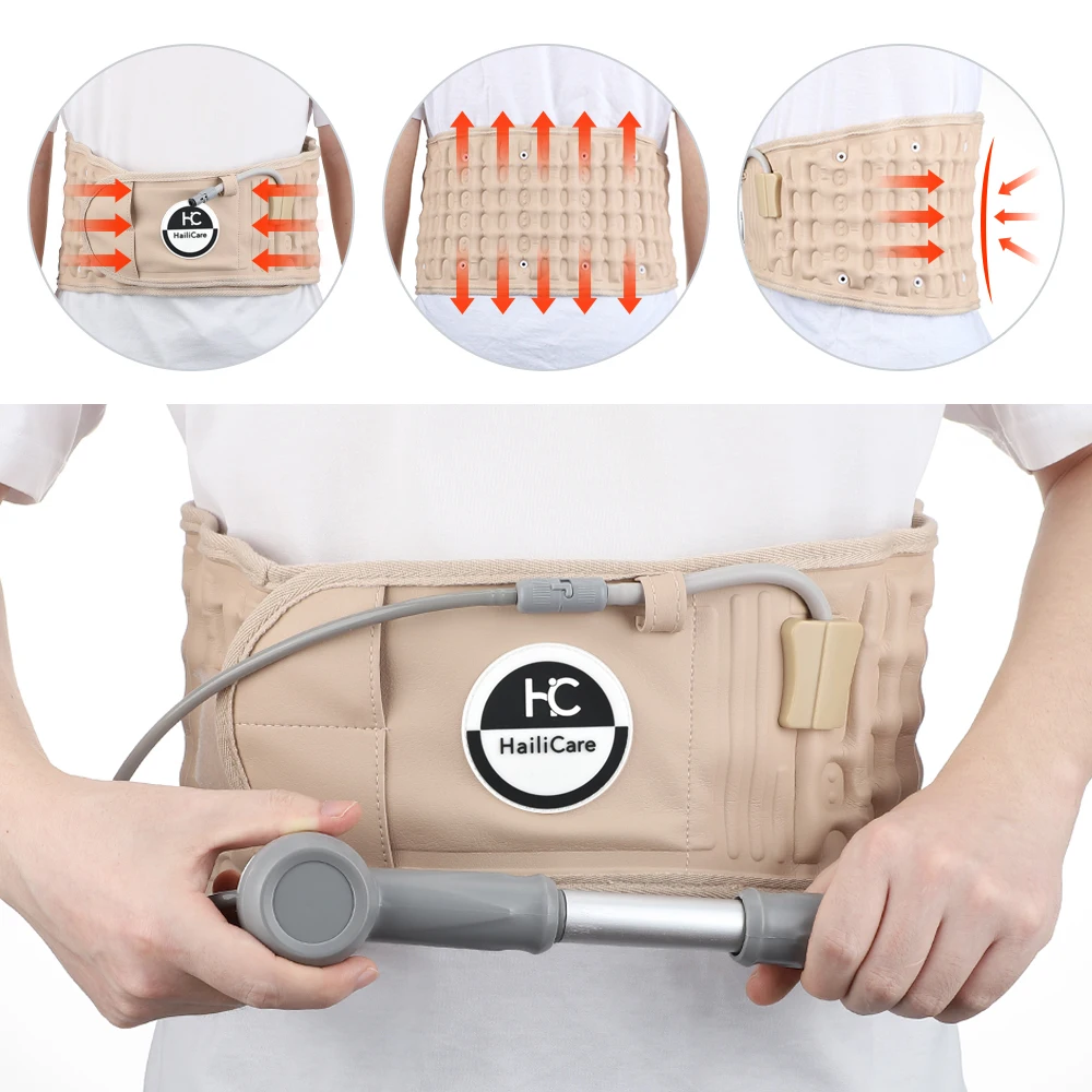 Inflatable Waist Belt Massager Adjustable Decompression Back Belt Lumbar Support