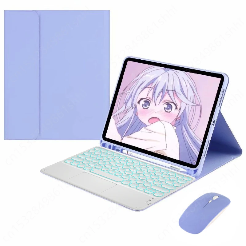 Teclado Touchpad Retroiluminado para Ipad Case de Teclado de Cores Russo Espanhol Alemão Árabe Francês 2023 - Imagem 5
