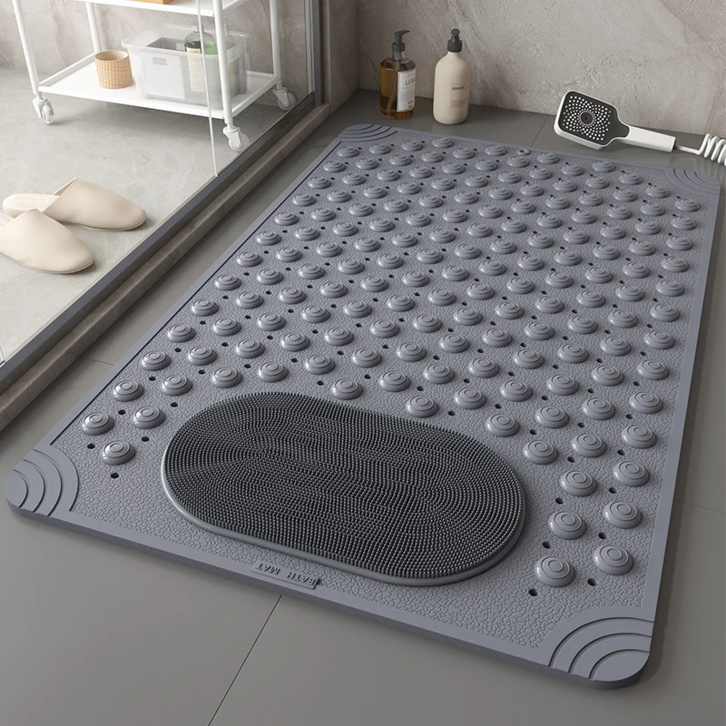 Plastic Bathroom Accessories Set  Round Shower Mat Drain Hole - Non-slip Bath  Mat - Aliexpress
