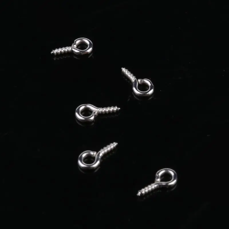 Pratici Ganci In Argento 600X/Set Mini Viti Perno A Occhiello Per Artigianato Artistico Fai Da Te