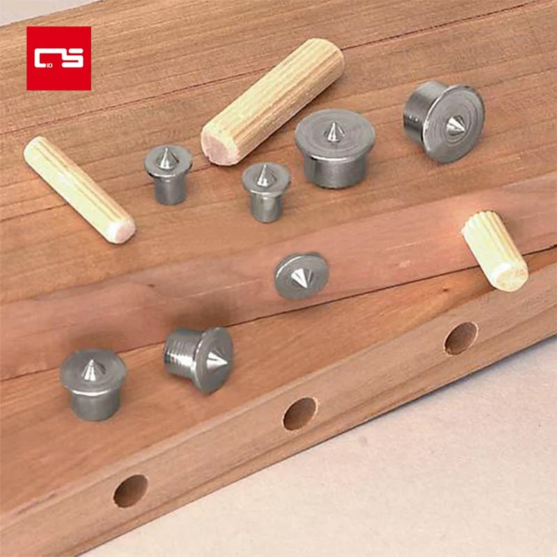 6/8/10/12mm Panel Furniture Positioning Carpentry Log Dowel Tips Round Log Pin Locator Wooden Pin Center Punching Accessories