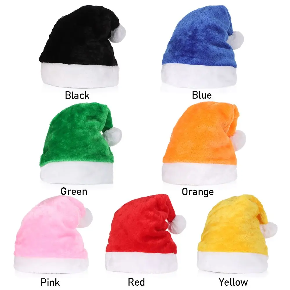 Classic Christmas Hats Comfortable Party Supplies Festival Holiday Plush Santa Hats Happy New Year Xmas Caps Merry Christmas