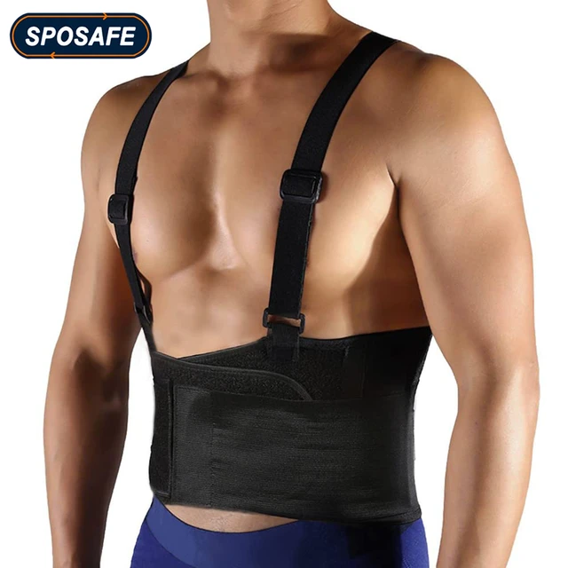 Lower Back Brace with Suspenders | Lumbar Support | Wrap for Posture  Recovery, Workout, Herniated Disc Pain Relief | Waist Trimmer Work Ab Belt  