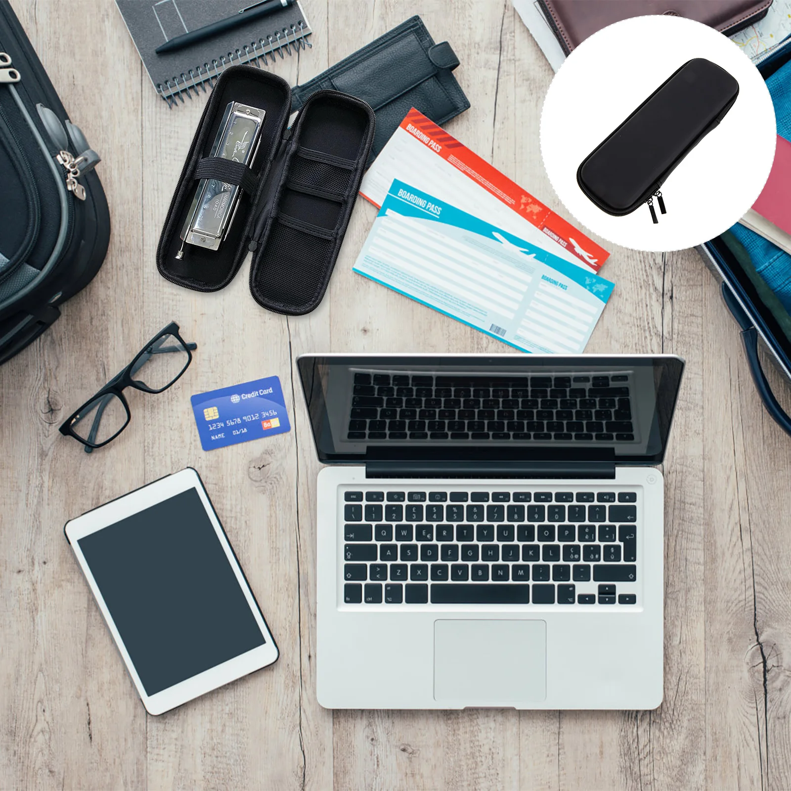 

Harmonica Bag Storage for Case Handbags Shockproof EVA Protective Pouch Clarinet