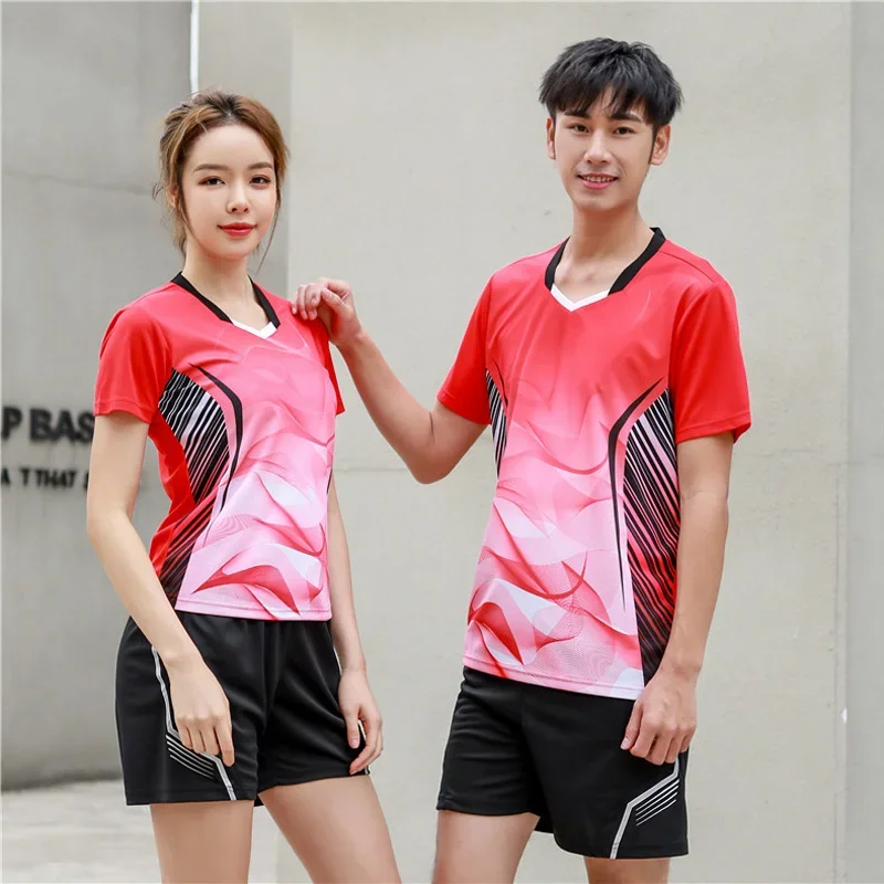 Quick Dry Badminton Shirt shorts Women/men Table Tennis T Shirts Team Game Running Training Short Sleeves tennis shirt A157 short sleeve t shirt sports clothes