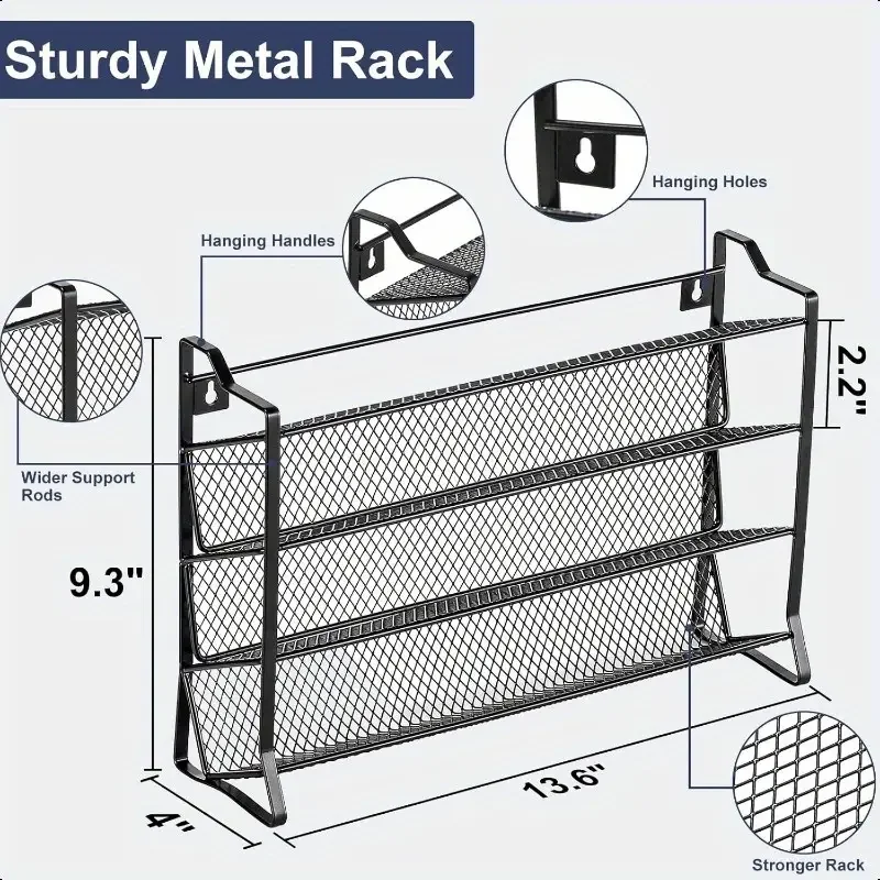 Black Storage Shelf Spice Jars Organizer Multi-Tiered Iron Countertop Seasoning Rack for Kitchen Seasoning Storage Bottles for kitchen storage rack,spice rack