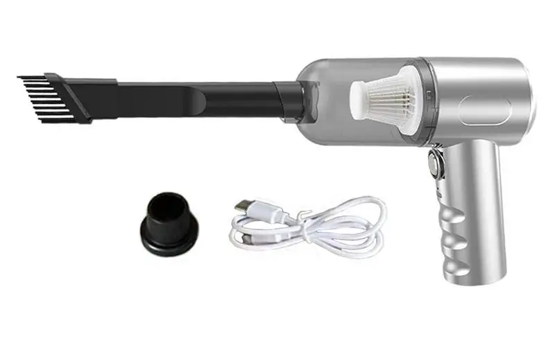 차량용 핸드헬드 무선 진공 청소기, USB 충전 케이블, 자동 강력한 청소 흡입, 자동차 인테리어 액세서리