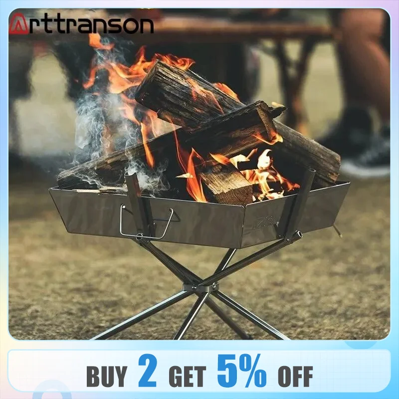 야외난방용품 야외 활동에 적합한 목재 연소 난로, 휴대용 미니 스테인레스 스틸 모닥불 스토브, 야외용 바베큐를 위한 무연 화덕 8 야외 피크닉 스테인레스 스틸 바베큐 랙, 접이식 숯 바베큐 스토브, 휴대용 피크닉 바베큐 장비