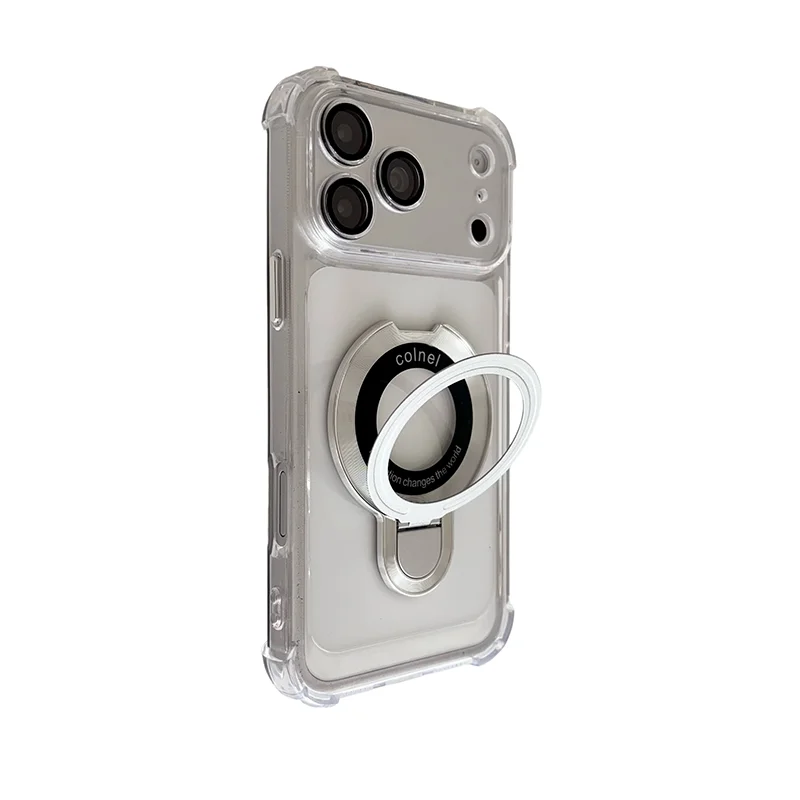 Magnetic Phone Case with Anti-Drop Lens Protection and Folding Bracket