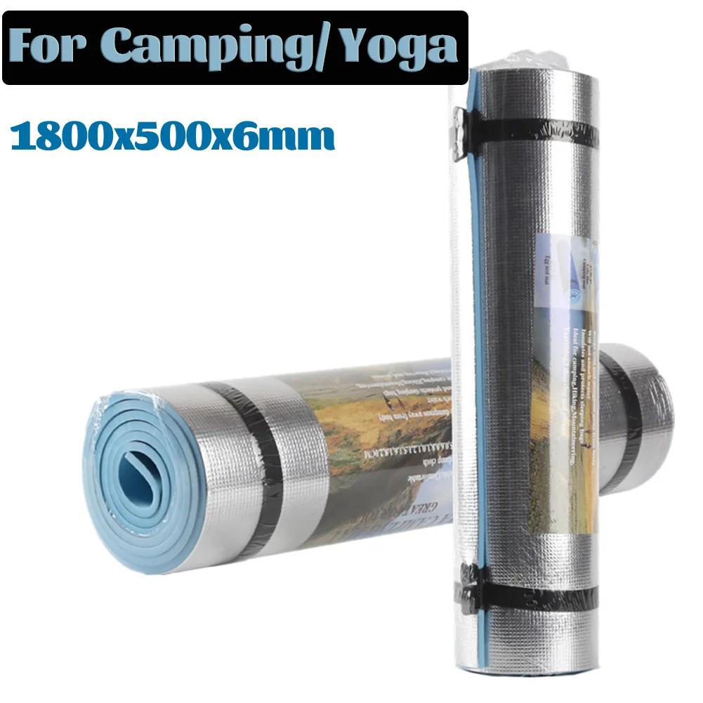 71x20 inch Thick EVA Yoga Mat Moisture-proof Multifunctional 6mm Lightweight Aluminum Outdoor Camping Picnic Mat
