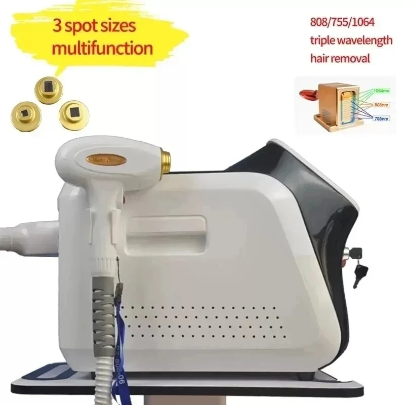 Ice Platinum Cooling System 3Wavelength Skincare Equipment Diode Laser Hair Removal Machine